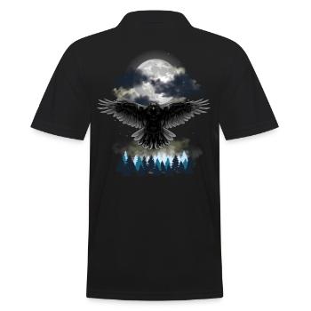 Halloween Raven Crow - Men's Polo Shirt - black - Back - Kai (181cm)