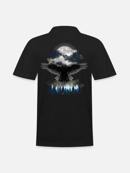Halloween Raven Crow - Men's Polo Shirt - black