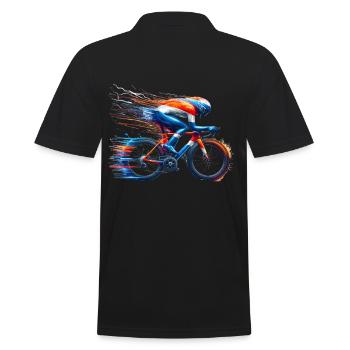 Maillot de cyclisme design, vélo de route, couleurs néerlandaises - Polo Homme - noir - Dos - Kai (181cm)