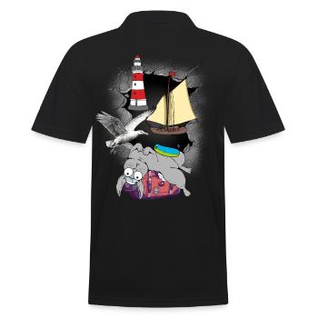 Bunny Sailor Valise Voyage Croisière Bateau Seagull - Polo Homme - noir - Dos - Kai (181cm)
