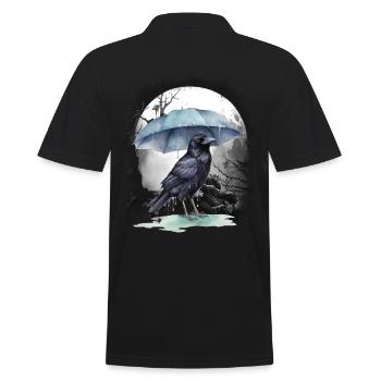 mystical crow crows raven raven - Men's Polo Shirt - black - Back - Kai (181cm)