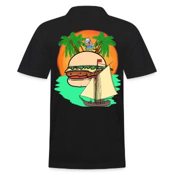Rat Caraïbes Mer du Sud Fast Food Île Marin Bateau - Polo Homme - noir - Dos - Kai (181cm)