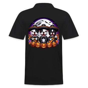 Süße französische Bulldoggen Mariachi Band Halloween Shirt - Männer Poloshirt - Schwarz - Hinten - Kai (181cm)