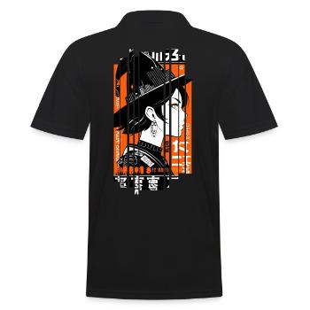 Geometric Woman Witch Halloween - Men's Polo Shirt - black - Back - Kai (181cm)