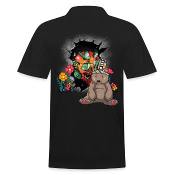 Ours Nature Amoureux de la Nature Chaman Ours Enfants - Polo Homme - noir - Dos - Kai (181cm)