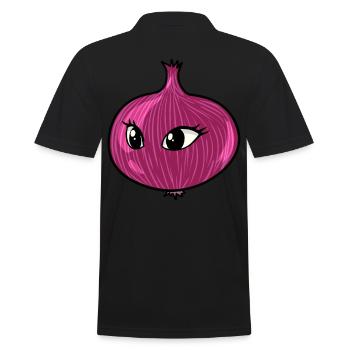 Zwiebel oignons légumes visage cuisiner cuisinier - Polo Homme - noir - Dos - Kai (181cm)