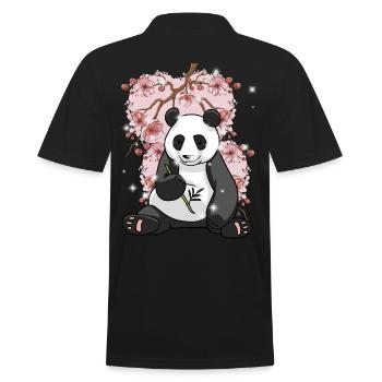 Asie Chine Cerisier Fleur Panda Ours Ours Japon - Polo Homme - noir - Dos - Kai (181cm)