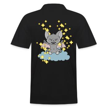 Fledermaus Fledermäuse Kinder Kind Halloween - Männer Poloshirt - Schwarz - Hinten - Kai (181cm)