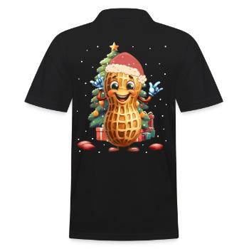 Cacahuète Père Noël Sapin de Noël Enfant - Polo Homme - noir - Dos - Kai (181cm)