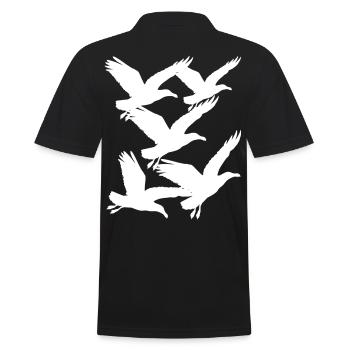 Seagull Seagulls Maritime - Men's Polo Shirt - black - Back - Kai (181cm)