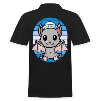 maritim Matrosen Fledermaus Fledermäuse Kinder - Männer Poloshirt - Schwarz - Hinten - Kai (181cm)