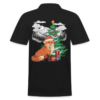 Noël Noël Animaux de la forêt Renard Enfants - Polo Homme - noir - Dos - Kai (181cm)