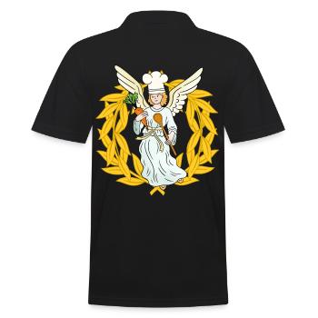 Cuisine Ange de Noël Cuisine de légumes de Noël - Polo Homme - noir - Dos - Kai (181cm)