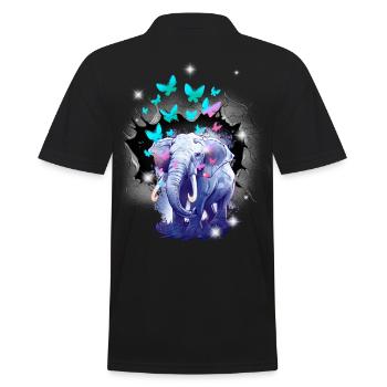 Eléphant Eléphants Papillons Insectes Enfants - Polo Homme - noir - Dos - Kai (181cm)