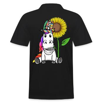 Hippie Cheval Cheval Tournesol Cavalier - Polo Homme - noir - Dos - Kai (181cm)