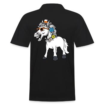Cheval Diva Star Chevaux Lady Starlet Gaul Cavalier - Polo Homme - noir - Dos - Kai (181cm)