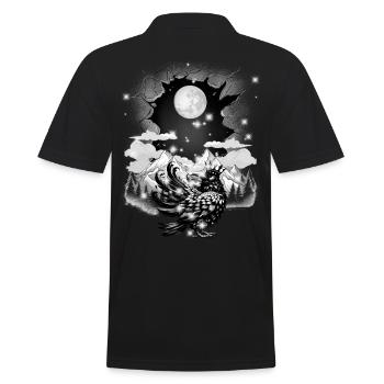 mystique conte de fées conte de fées personnage corbeau corbeau corbeau - Polo Homme - noir - Dos - Kai (181cm)