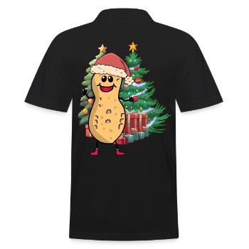 Peanut Christmas Christmas Christmas Tree Xmas - Men's Polo Shirt - black - Back - Kai (181cm)