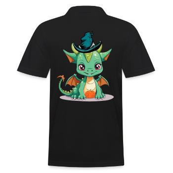 Halloween Dragon Dragon Citrouille Enfants Enfant Bébé - Polo Homme - noir - Dos - Kai (181cm)