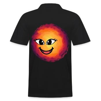 Soleil Soleil Visage Enfants Enfant Coucher de soleil - Polo Homme - noir - Dos - Kai (181cm)