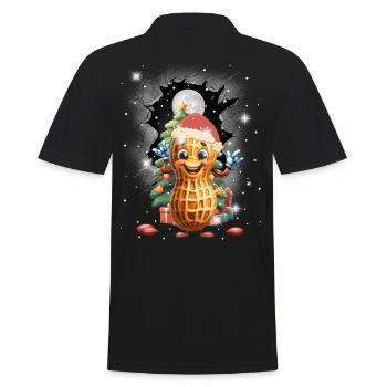 Cacahuète Noël Arbre de Noël Père Noël Enfants - Polo Homme - noir - Dos - Kai (181cm)