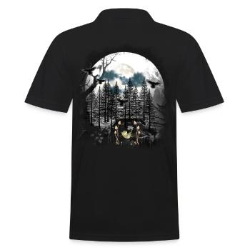 mystique forêt habitant de la forêt hamac grenouille - Polo Homme - noir - Dos - Kai (181cm)