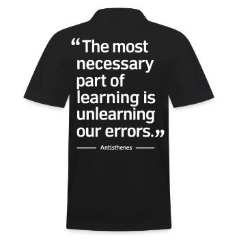 Antisthenes the most necessary part of learning - Men's Polo Shirt - black - Back - Kai (181cm)
