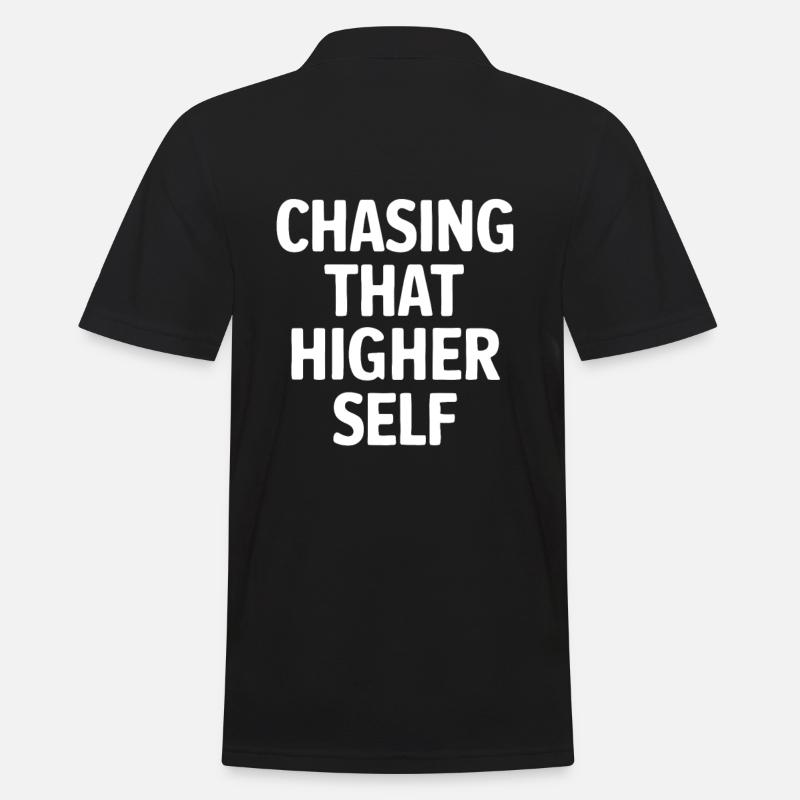 Chasing that higher self - Men's Polo Shirt - black