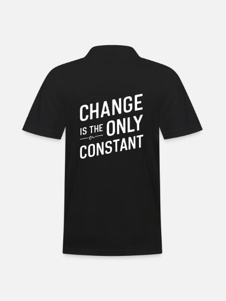 change is the only constant - Men's Polo Shirt - black
