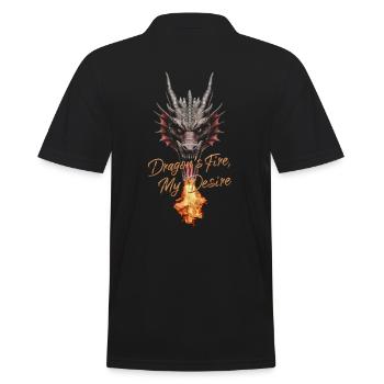 Dragons fire my desire - Men's Polo Shirt - black - Back - Kai (181cm)