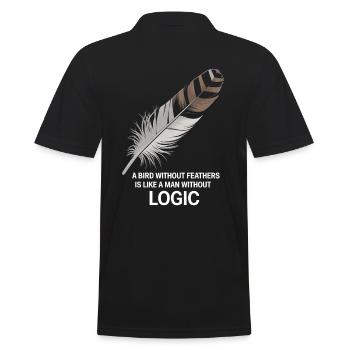 Un homme sans logique est comme un oiseau sans plume - Polo Homme - noir - Dos - Kai (181cm)