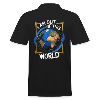 I am out of this world / Alien - Men's Polo Shirt - black - Back - Kai (181cm)