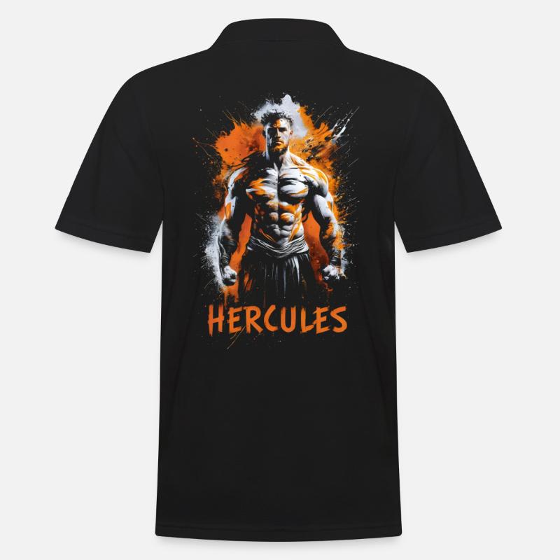 Herkules-Krieger - Männer Poloshirt - Schwarz