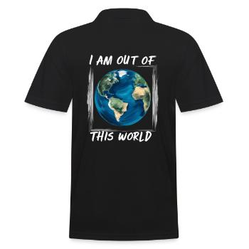 Ich bin nicht von dieser Welt / Außerirdisch - Männer Poloshirt - Schwarz - Hinten - Kai (181cm)