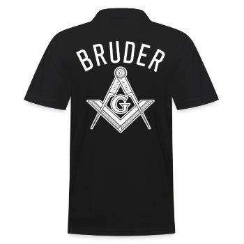 Masonic Brother - Men's Polo Shirt - black - Back - Kai (181cm)