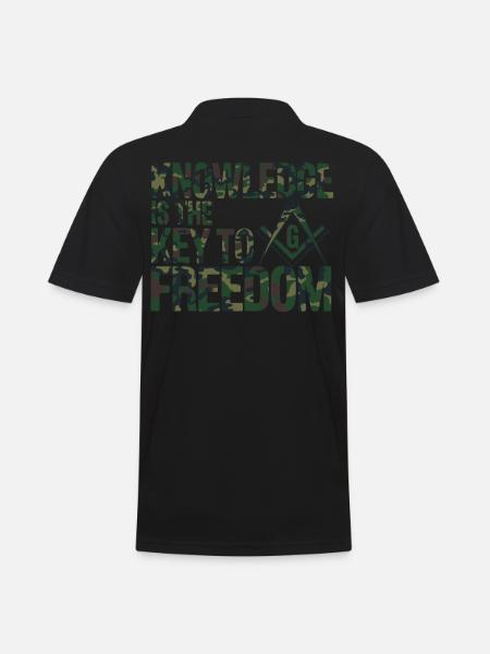 Mason Masonic Camo Freemason - Men's Polo Shirt - black