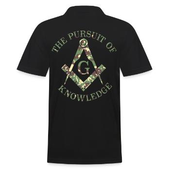 Masonic Freemasonry Camo - Men's Polo Shirt - black - Back - Kai (181cm)