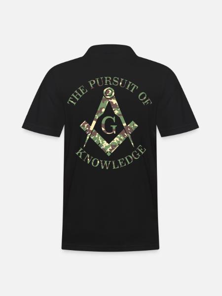 Masonic Freemasonry Camo - Men's Polo Shirt - black