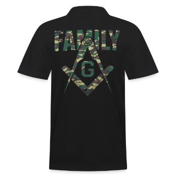 Maçon Maçonnique Camo Famille Franc-Maçon - Polo Homme - noir - Dos - Kai (181cm)
