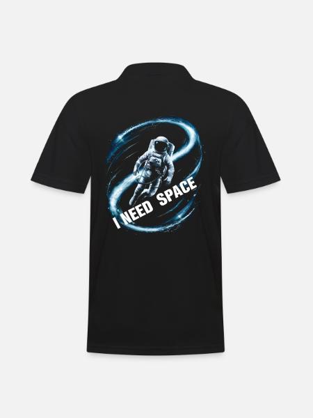 I need space spaceman astronaut - Men's Polo Shirt - black
