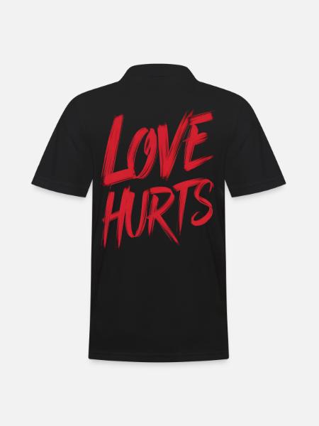 love hurts - Men's Polo Shirt - black