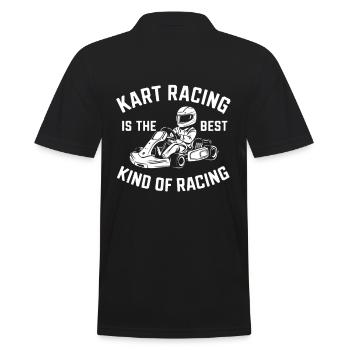 Kart-Rennen sind die beste Art von Rennen - Männer Poloshirt - Schwarz - Hinten - Kai (181cm)