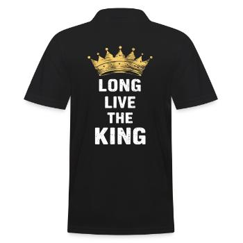 long live the king with a crown - Men's Polo Shirt - black - Back - Kai (181cm)
