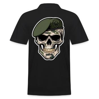 Crâne militaire - Polo Homme - noir - Dos - Kai (181cm)