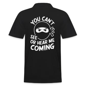 Ninja, tu ne peux pas me voir ou m’entendre venir - Polo Homme - noir - Dos - Kai (181cm)