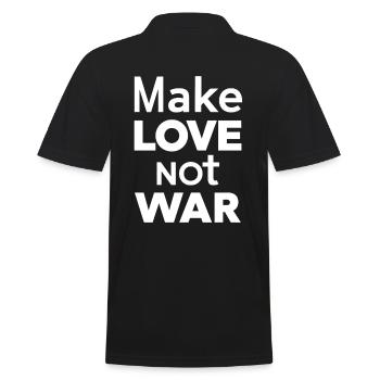 Make love not war - Men's Polo Shirt - black - Back - Kai (181cm)
