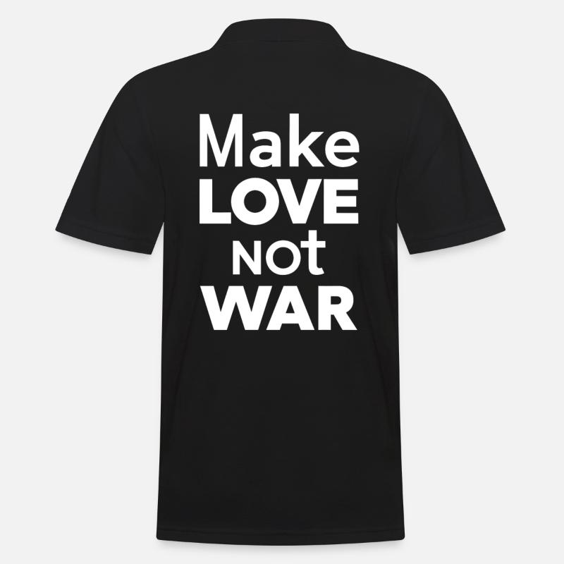 Make love not war - Men's Polo Shirt - black