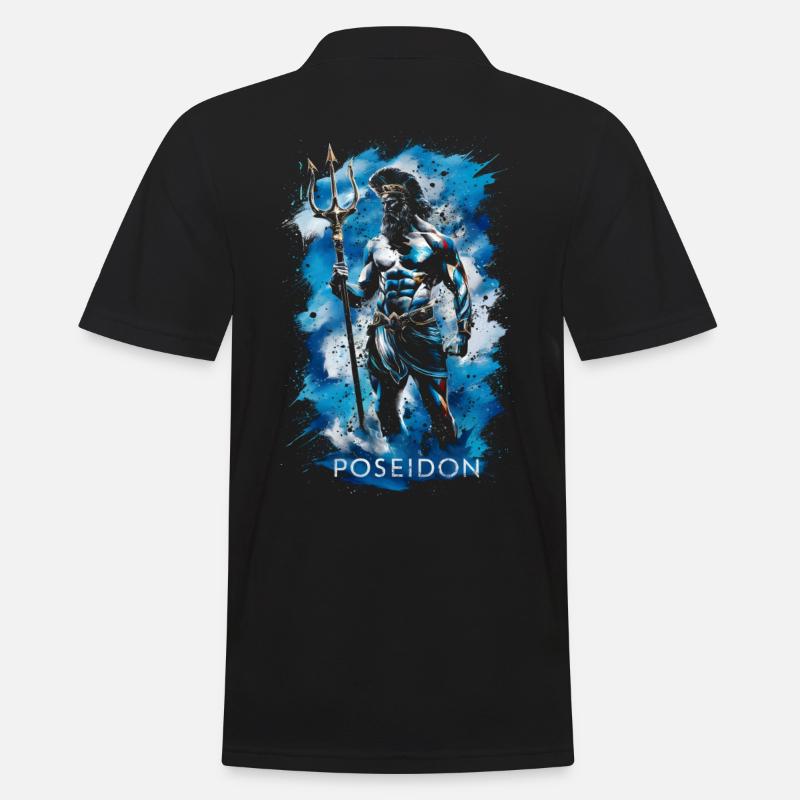 Trident de Poséidon - Polo Homme - noir