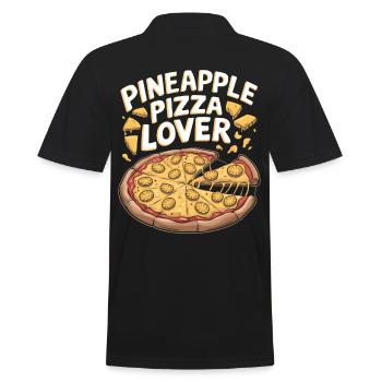 Pineapple pizza lover - Men's Polo Shirt - black - Back - Kai (181cm)