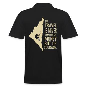 Grimpeur Voyager est une question de courage - Polo Homme - noir - Dos - Kai (181cm)